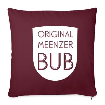 Original Meenzer Bub - weiß - Sofakissenbezug 45 x 45 cm - Burgunderrot - Vorne