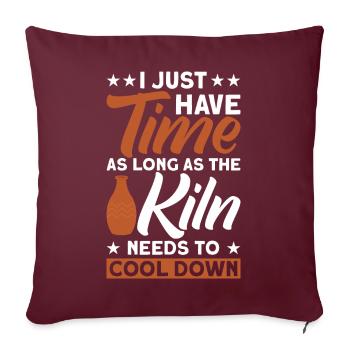 Poterie Töpfern Töpfer Töpferei - Housse de coussin décorative 45 x 45 cm - bordeaux - Devant