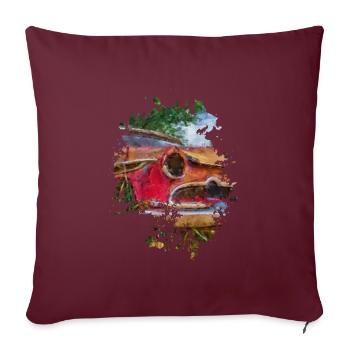 Oldtimer - Sofakissenbezug 45 x 45 cm - Burgunderrot - Vorne