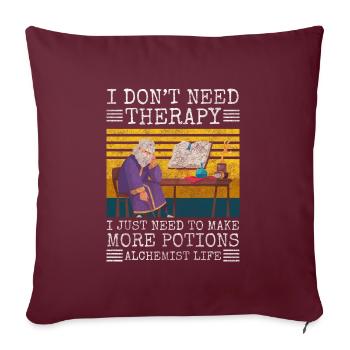 Recherche de sorts de guérison magique - Housse de coussin décorative 45 x 45 cm - bordeaux - Devant