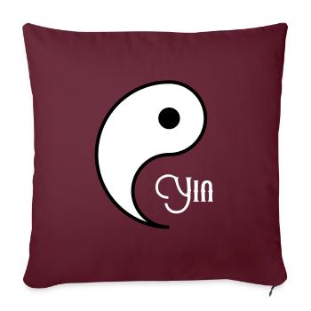 Look partenaire YIN YANG - Housse de coussin décorative 45 x 45 cm - bordeaux - Devant