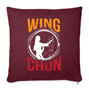 Wingtsun Wing chun - Housse de coussin décorative 45 x 45 cm - bordeaux - Devant