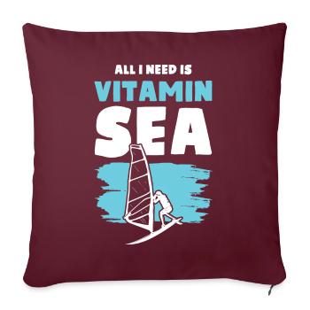 vitamin see windsurfer - Sofakissenbezug 45 x 45 cm - Burgunderrot - Vorne