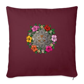 Taino Sun - Housse de coussin décorative 45 x 45 cm - bordeaux - Devant