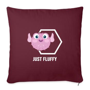 Aquariophile aquariophile « fluffy-fish » poisson-globe - Housse de coussin décorative 45 x 45 cm - bordeaux - Devant