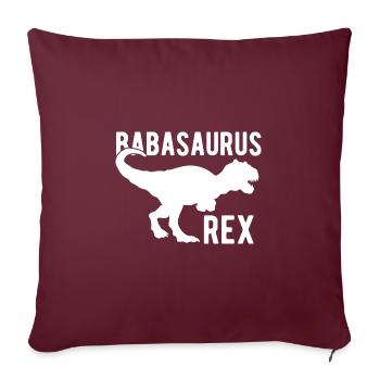 Baba Saurus Rex Dino Cadeau de fête des pères - Housse de coussin décorative 45 x 45 cm - bordeaux - Devant