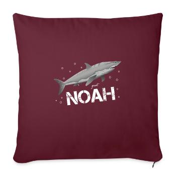 Noah Geburtstag Noah - Sofakissenbezug 45 x 45 cm - Burgunderrot - Vorne