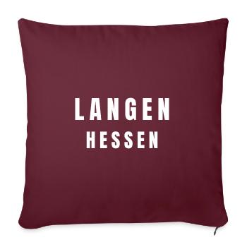 Langen Hessen - Sofakissenbezug 45 x 45 cm - Burgunderrot - Vorne