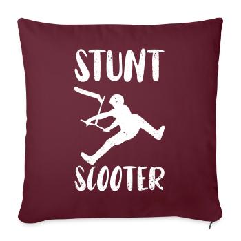 Cascadeur scooter scooter trottinette - Housse de coussin décorative 45 x 45 cm - bordeaux - Devant
