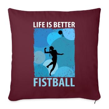 Fistball Fistball Joueurs Fistball Joueurs - Housse de coussin décorative 45 x 45 cm - bordeaux - Devant