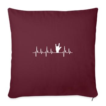 Musik Shirt Festival Lover Rock Musik Fan Metal - Housse de coussin décorative 45 x 45 cm - bordeaux - Devant