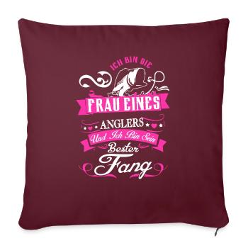 BESTER FANG - Liebe - Sofakissenbezug 45 x 45 cm - Burgunderrot - Vorne