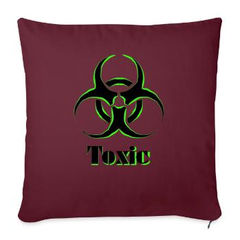 Toxic - Sofakissenbezug 45 x 45 cm - Burgunderrot - Vorne