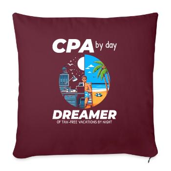 CPA Daydreams : Concilier travail et bonheur à Split - Housse de coussin décorative 45 x 45 cm - bordeaux - Devant