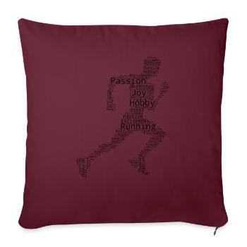 Course Jogging Fitness Jogging Running Hommes - Housse de coussin décorative 45 x 45 cm - bordeaux - Devant