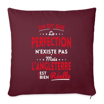 Perfection n'existe pas l'Angleterre bien Réelle - Housse de coussin décorative 45 x 45 cm - bordeaux - Devant