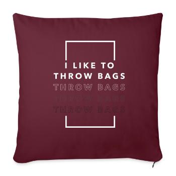 Cornhole Player Sack Tossing Cornhole Squad - Housse de coussin décorative 45 x 45 cm - bordeaux - Devant