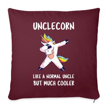 Unclecorn II - Awesome Uncle Unicorn - Sofa pillowcase 17,3'' x 17,3'' (45 x 45 cm) - burgundy - Front