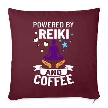 Reiki Guérisseur Énergie Guérison Musique Maître Pierre - Housse de coussin décorative 45 x 45 cm - bordeaux - Devant
