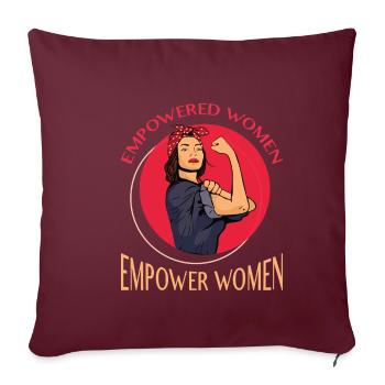 Empowered Women Empower Women - Women's Power - Sofa pillowcase 17,3'' x 17,3'' (45 x 45 cm) - burgundy - Front