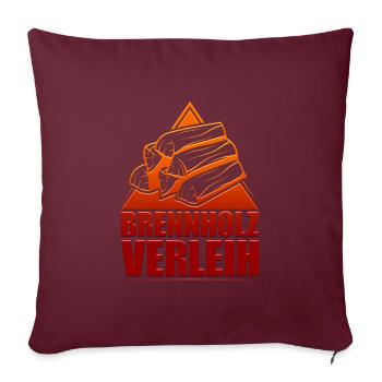 Bois de chauffage - Housse de coussin décorative 45 x 45 cm - bordeaux - Devant