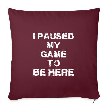 My Game Logo - Sofa pillowcase 17,3'' x 17,3'' (45 x 45 cm) - burgundy - Front
