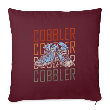 Bottes de cordonnier - Housse de coussin décorative 45 x 45 cm - bordeaux - Devant