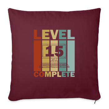 15. Geburtstag Geschenk Gamer 2006 - Sofakissenbezug 45 x 45 cm - Burgunderrot - Vorne
