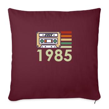 36th Birthday Gift July 1985 - Sofa pillowcase 17,3'' x 17,3'' (45 x 45 cm) - burgundy - Front