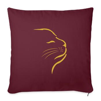 Chat Chat Chat - Housse de coussin décorative 45 x 45 cm - bordeaux - Devant