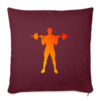 Fitness Endurance Entraînement Cardio Hommes Femmes - Housse de coussin décorative 45 x 45 cm - bordeaux - Devant