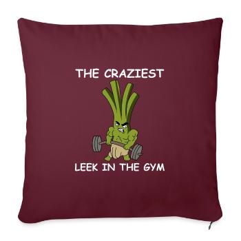 Le poireau le plus flagrant de la salle de sport | Fitness, Entraînement - Housse de coussin décorative 45 x 45 cm - bordeaux - Devant