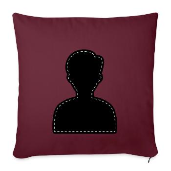 Icône compte Avatar - Housse de coussin décorative 45 x 45 cm - bordeaux - Devant