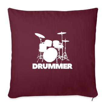 Schlagzeug Geschenk Zubehör Drummer Shirt Mann - Sofakissenbezug 45 x 45 cm - Burgunderrot - Vorne