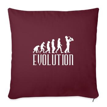 Evolution Saxophone - Housse de coussin décorative 45 x 45 cm - bordeaux - Devant