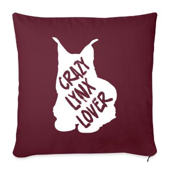 Lynx - Housse de coussin décorative 45 x 45 cm - bordeaux - Devant