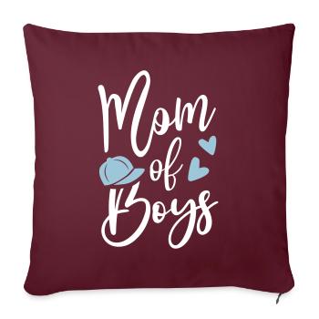 Maman fils meilleur fils maman maman de cœur de garçons - Housse de coussin décorative 45 x 45 cm - bordeaux - Devant