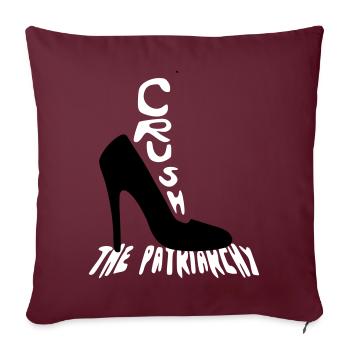 Crash the Patriarchy - Sofakissenbezug 45 x 45 cm - Burgunderrot - Vorne