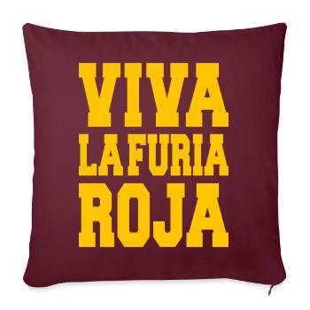 SPANIEN SPAIN España EUROPA SPANISCHE SPORT FAN - Sofakissenbezug 45 x 45 cm - Burgunderrot - Vorne