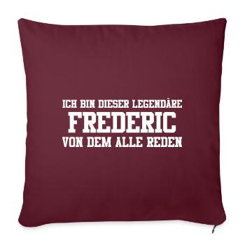 Frederic Name Design - Sofakissenbezug 45 x 45 cm - Burgunderrot - Vorne