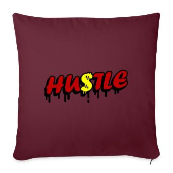 Hustle Quote - Sofakissenbezug 45 x 45 cm - Burgunderrot - Vorne