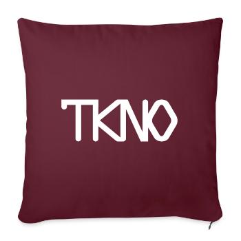 Techno minimale - Housse de coussin décorative 45 x 45 cm - bordeaux - Devant