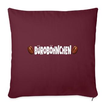 Kaffeespruch Büroböhnchen - Sofakissenbezug 45 x 45 cm - Burgunderrot - Vorne