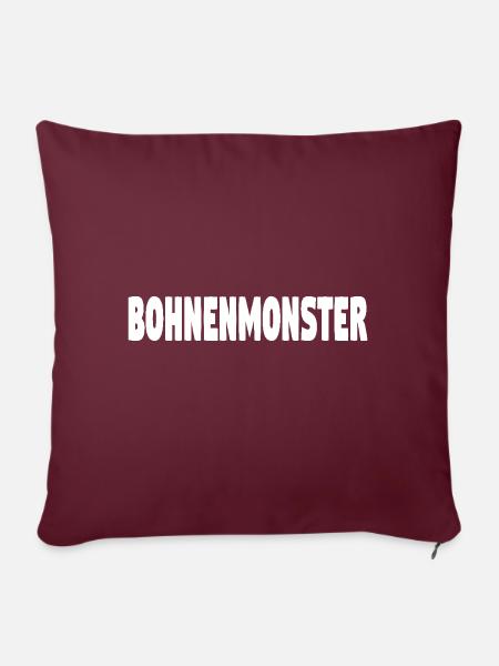 Kaffee Bohnenmonster - Sofakissenbezug 45 x 45 cm - Burgunderrot