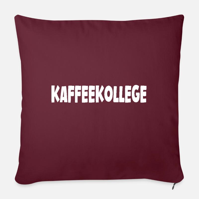 Café / Café Dicton - Housse de coussin décorative 45 x 45 cm - bordeaux