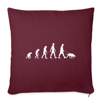 Mann Mantrailing Suchhund Geschenk Hundeliebhaber - Sofakissenbezug 45 x 45 cm - Burgunderrot - Vorne