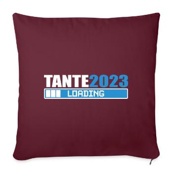 Tante 2023 loading Schwangerschaft Geschenk lovely - Sofakissenbezug 45 x 45 cm - Burgunderrot - Vorne
