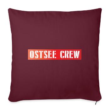 Ostsee Crew - Sofakissenbezug 45 x 45 cm - Burgunderrot - Vorne