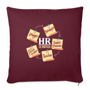 HR The Unofficial Lawyer Psychologist Event Planne - Sofakissenbezug 45 x 45 cm - Burgunderrot - Vorne