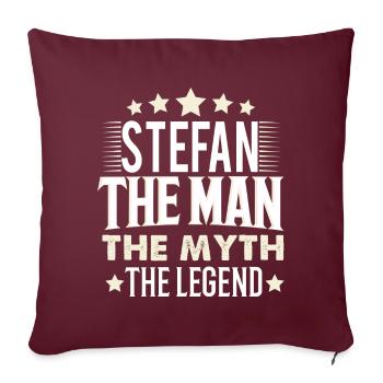 Stefan - Housse de coussin décorative 45 x 45 cm - bordeaux - Devant